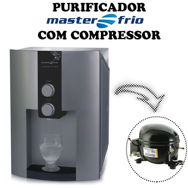 Purificador de Água Masterfrio Flex Eletrônico/Compressor Inox/Prata/Grafite